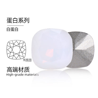 K9 pointed base fat square diamond special-shaped crystal diamond vacuum plated base wedding dress accessories accessories with fat square pointed bottom shaped diamond