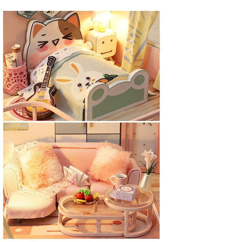 Yangbei DIY cabin making mini princess small house model assembly villa toy creative birthday gift female