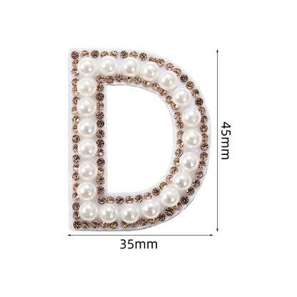 Crystal yellow diamond 26-letter fabric patch set, hot-hot stamped colored letter patch for clothing bags, diamond patches