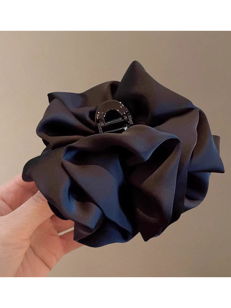 Cloud bubble bow grapple clip women's high-end sense 2026 new hair flower hairpin less hair volume shark clip on the back of the head