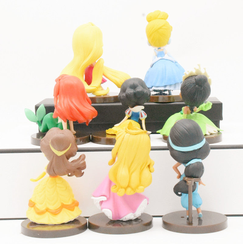 8 2nd generation princess mermaid ornaments cute girl gift cake decoration car ornaments anime figure dolls