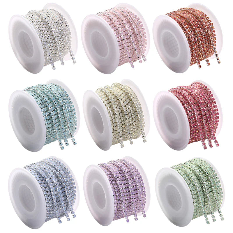 SS12 Opal Mocha Series Claw Chain Rhinestone Flatback Crystal Jewelry Making DIY Crafts Accessories Sew On Clothes Decoration