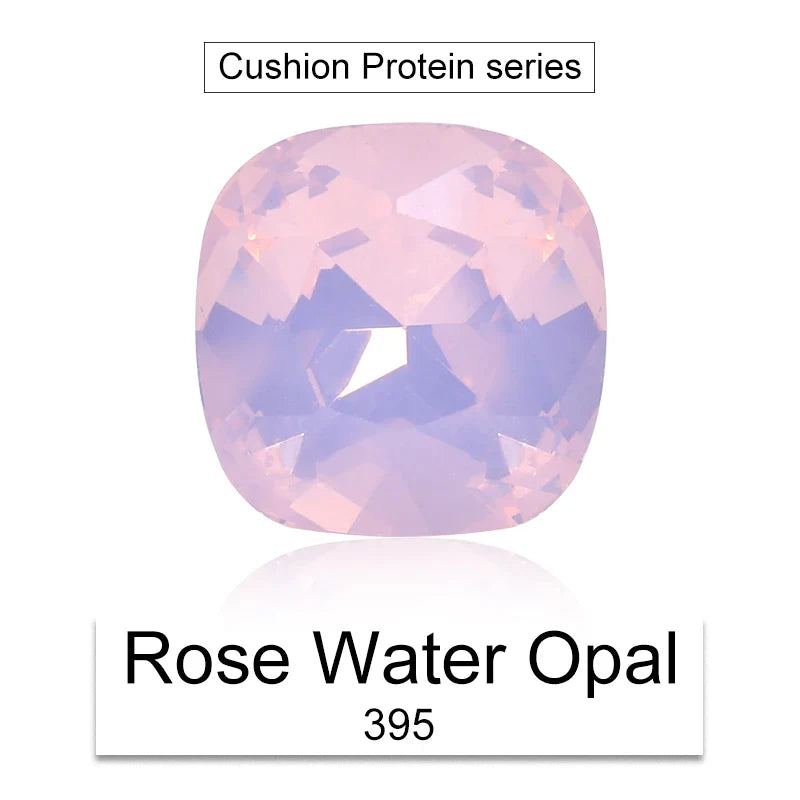 Cushion Rhinestones Glitter Opal Series Glass Charms Nail Art  Beads Jewelry Making Accessories Glass Beads Stones