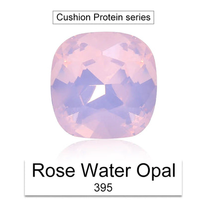 Cushion Rhinestones Glitter Opal Series Glass Charms Nail Art  Beads Jewelry Making Accessories Glass Beads Stones