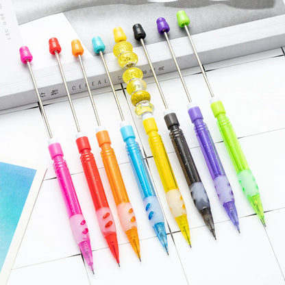 DIY Beaded Pencil for Students Non Sharpening Pencil 0.5 Non Refilling Beadable Automatic Cute Writing Pencil Wholesale