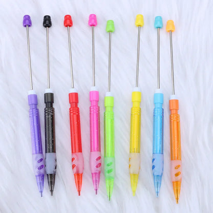 DIY Beaded Pencil for Students Non Sharpening Pencil 0.5 Non Refilling Beadable Automatic Cute Writing Pencil Wholesale
