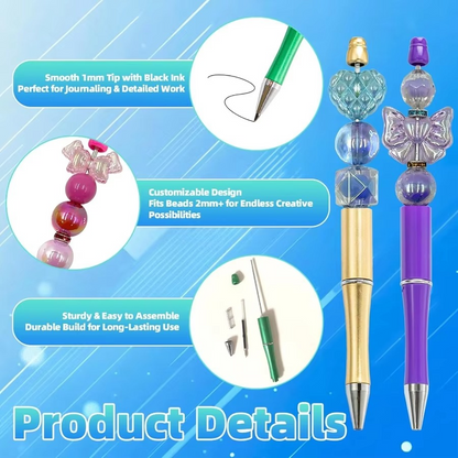 New Beaded Ballpoint Pens Plastic Beadable Pens Wedding Favors Birthday Party Gifts Student Stationery Pens