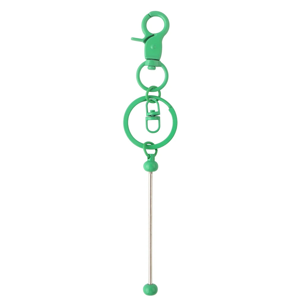 Kovict 20-100Pcs Beadable Keychain Bars For Beads Blank Keychain Metal Beaded Keychain For Keychain DIY Projects Pendant Jewelry