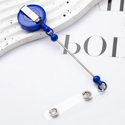 Card Holder Retractable Easy Pull Buckle Creative Beads Keychain Retractable Buckle Work Badge ID Easy Pull String Buckle