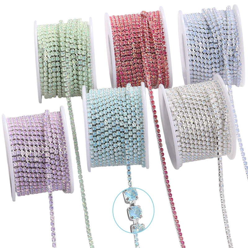 SS12 Opal Mocha Series Claw Chain Rhinestone Flatback Crystal Jewelry Making DIY Crafts Accessories Sew On Clothes Decoration