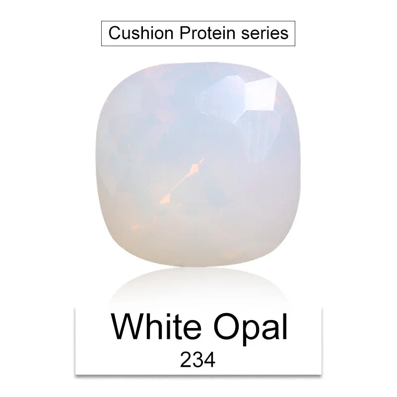 Cushion Rhinestones Glitter Opal Series Glass Charms Nail Art  Beads Jewelry Making Accessories Glass Beads Stones