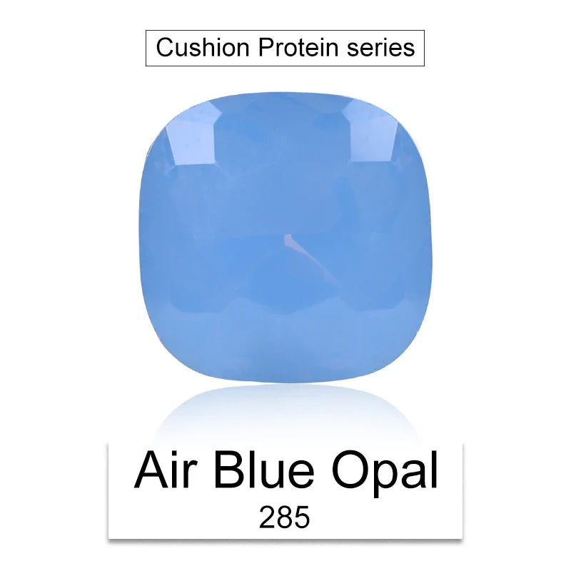 Cushion Rhinestones Glitter Opal Series Glass Charms Nail Art  Beads Jewelry Making Accessories Glass Beads Stones