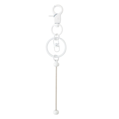 Kovict 20-100Pcs Beadable Keychain Bars For Beads Blank Keychain Metal Beaded Keychain For Keychain DIY Projects Pendant Jewelry