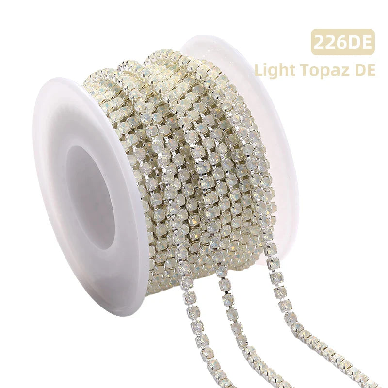 SS12 Opal Mocha Series Claw Chain Rhinestone Flatback Crystal Jewelry Making DIY Crafts Accessories Sew On Clothes Decoration