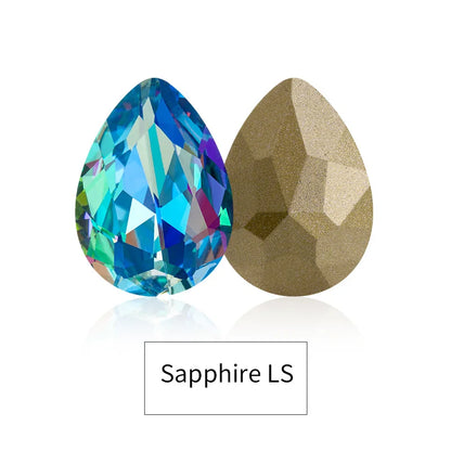 Twinkling Violet Tear Drop K9 Glass Rhinestones Glass Crystal Pointback Rhinestones Glue on Garment Crafts Jewelry Accessories