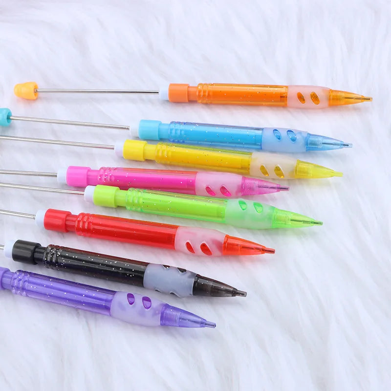DIY Beaded Pencil for Students Non Sharpening Pencil 0.5 Non Refilling Beadable Automatic Cute Writing Pencil Wholesale