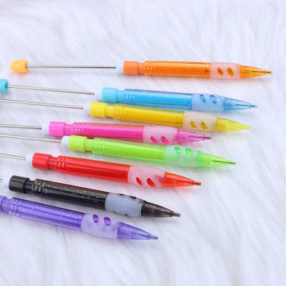 DIY Beaded Pencil for Students Non Sharpening Pencil 0.5 Non Refilling Beadable Automatic Cute Writing Pencil Wholesale