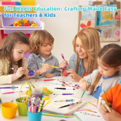 New Beaded Ballpoint Pens Plastic Beadable Pens Wedding Favors Birthday Party Gifts Student Stationery Pens