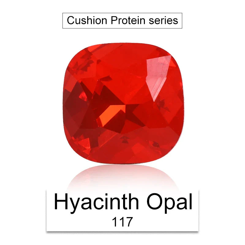 Cushion Rhinestones Glitter Opal Series Glass Charms Nail Art  Beads Jewelry Making Accessories Glass Beads Stones