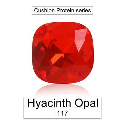 Cushion Rhinestones Glitter Opal Series Glass Charms Nail Art  Beads Jewelry Making Accessories Glass Beads Stones