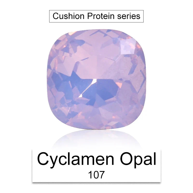 Cushion Rhinestones Glitter Opal Series Glass Charms Nail Art  Beads Jewelry Making Accessories Glass Beads Stones