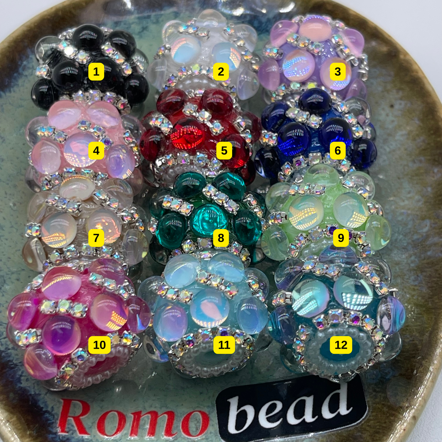[2] Fancy Round Beads for DIY Pen - KeyChain Phone Chain Crafty Accessories