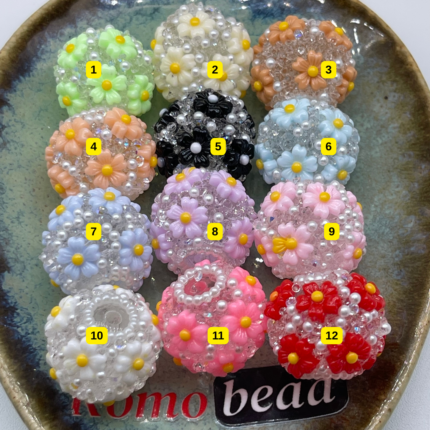 [2] Fancy Round Beads for DIY Pen - KeyChain Phone Chain Crafty Accessories