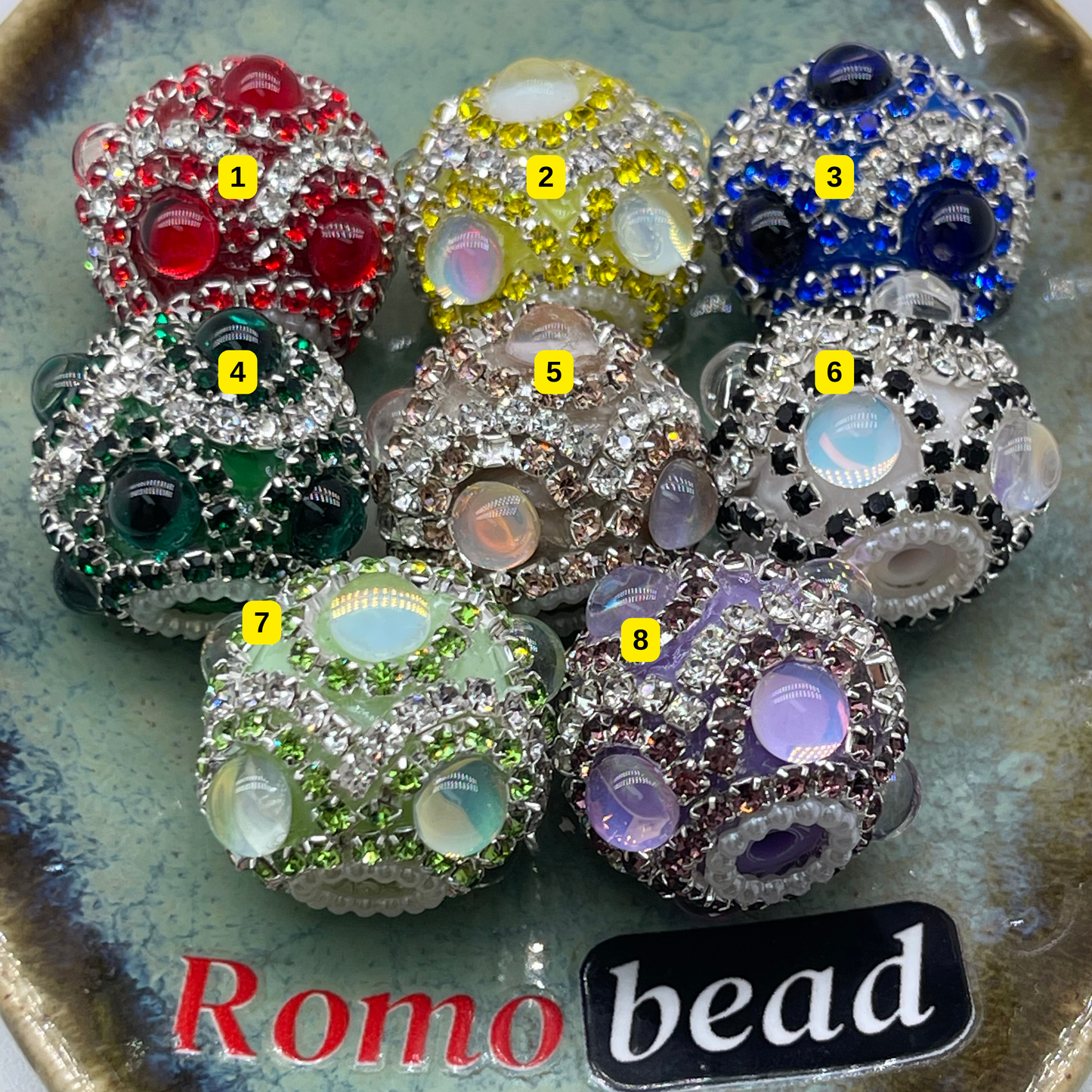 [2] Fancy Round Beads for DIY Pen - KeyChain Phone Chain Crafty Accessories