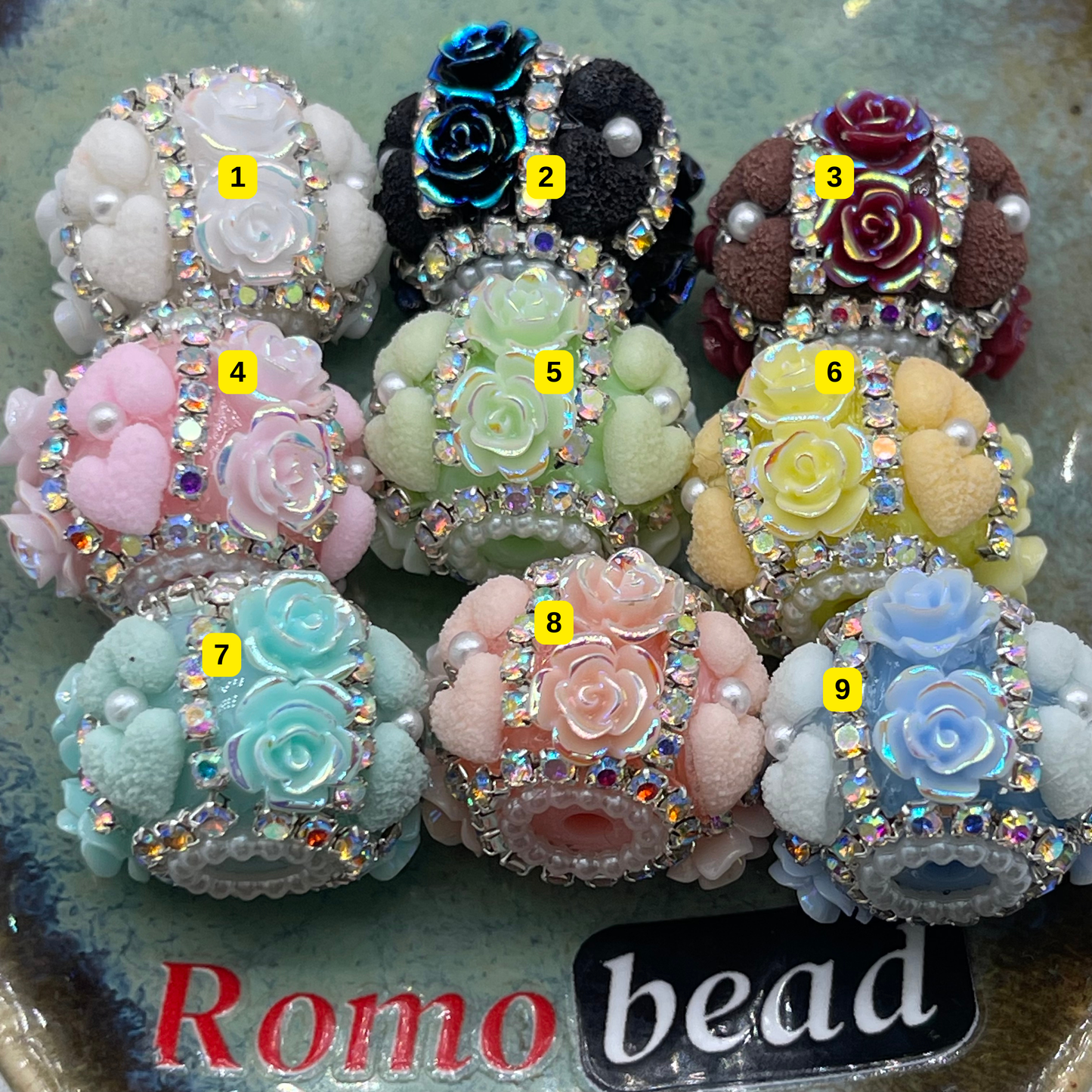 [2] Fancy Round Beads for DIY Pen - KeyChain Phone Chain Crafty Accessories