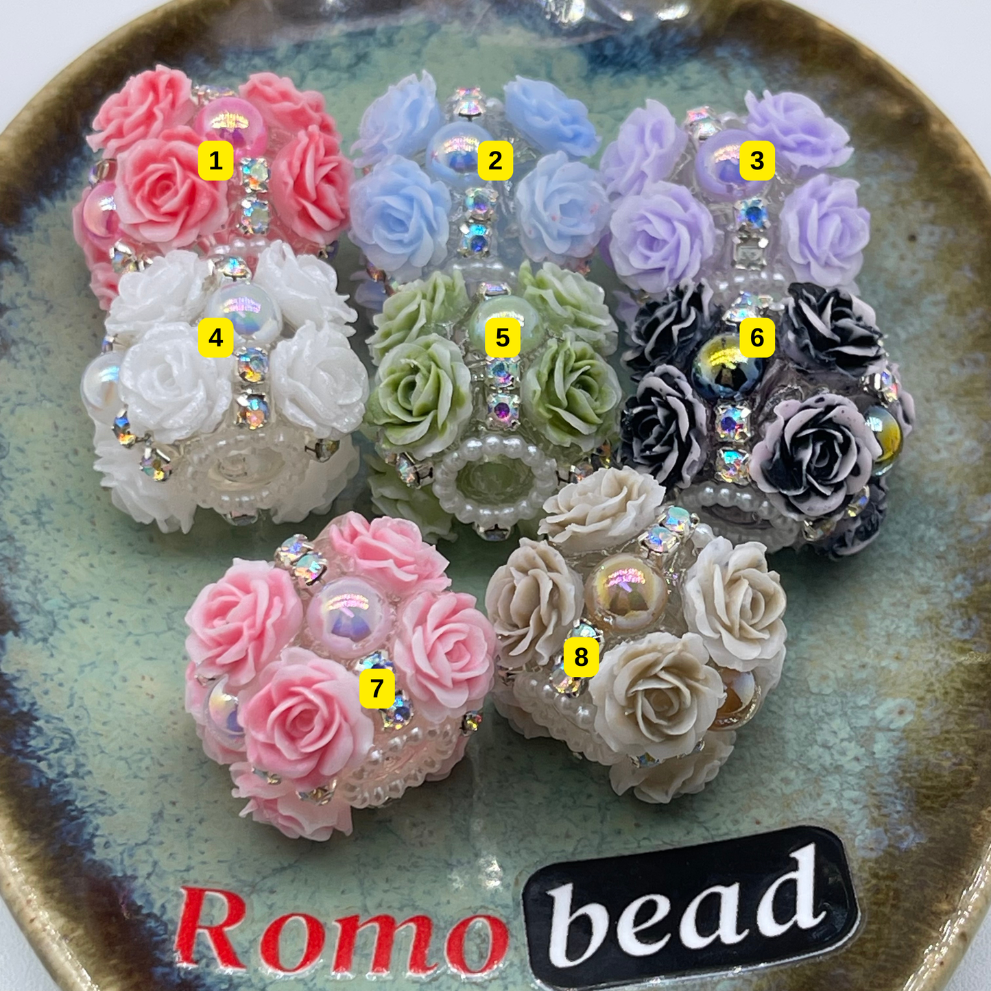 [2] Fancy Round Beads for DIY Pen - KeyChain Phone Chain Crafty Accessories