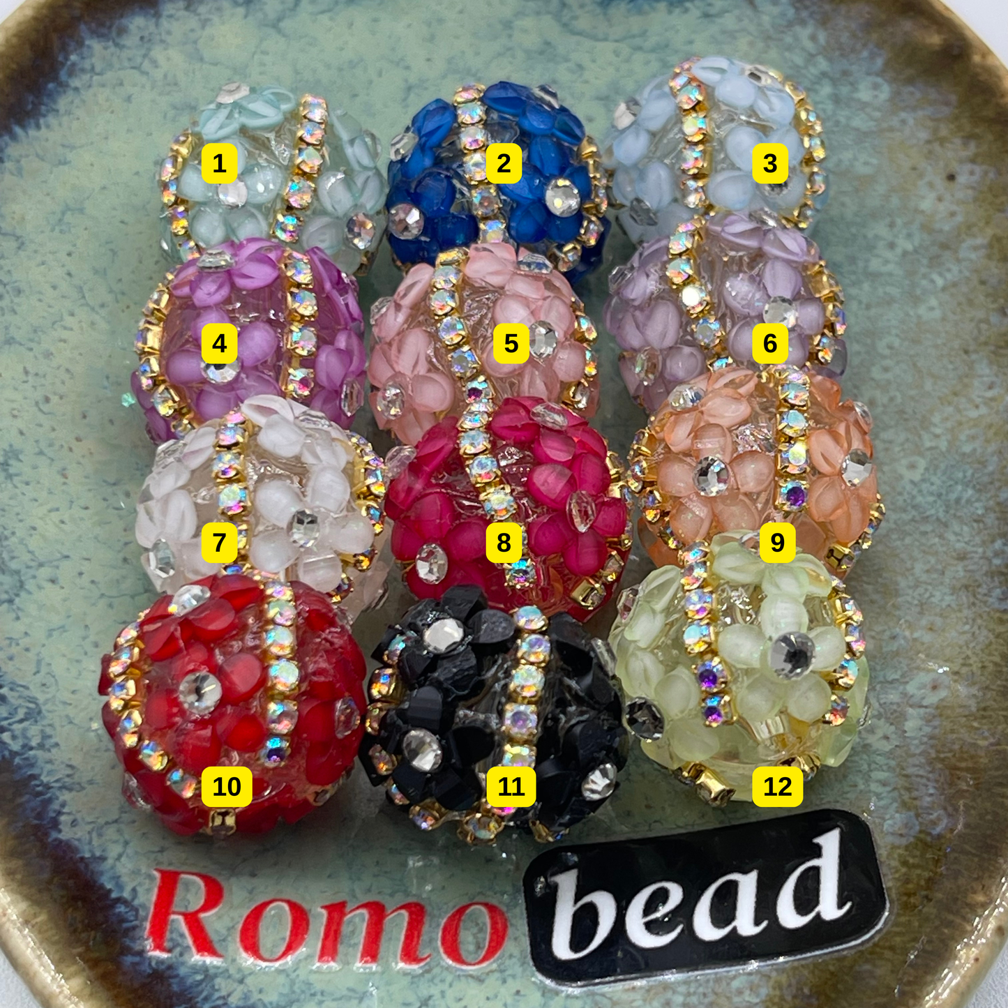 [2] Fancy Round Beads for DIY Pen - KeyChain Phone Chain Crafty Accessories