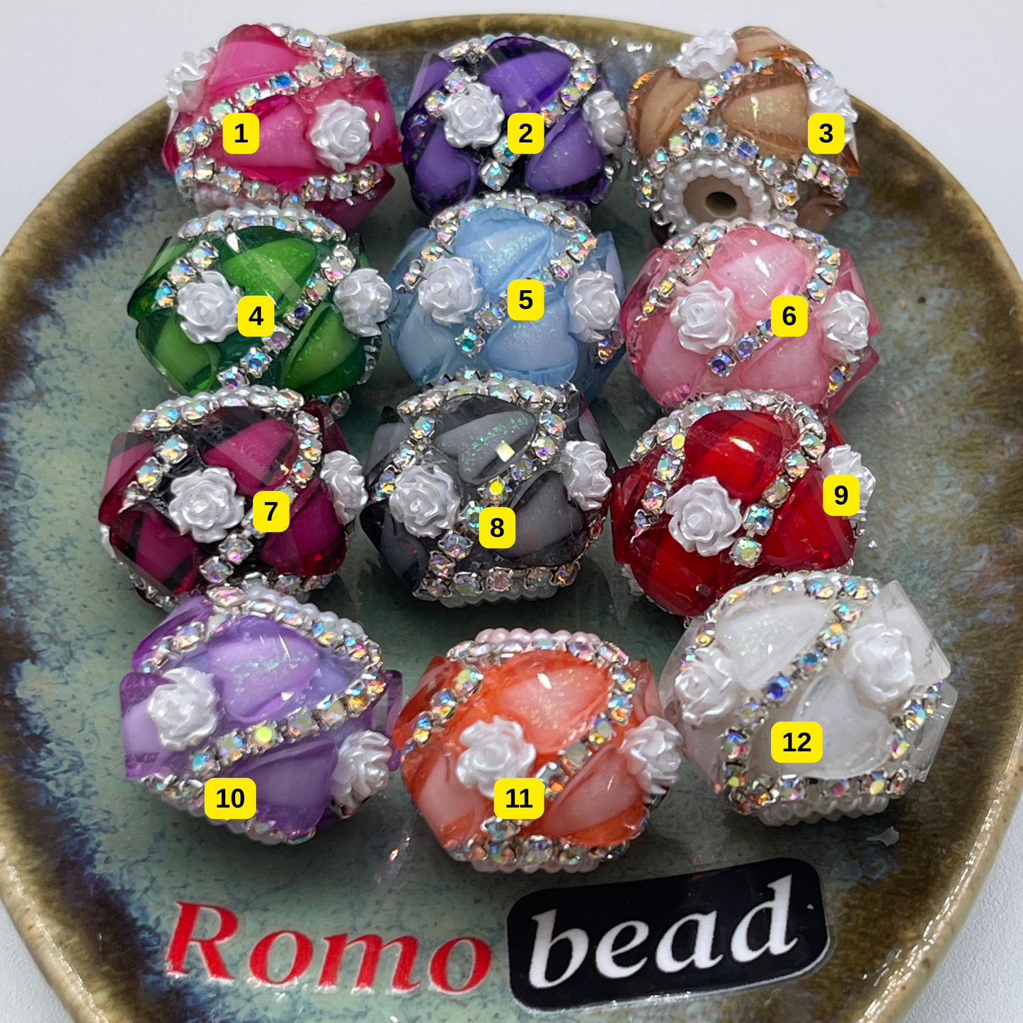 [2] Fancy Round Beads for DIY Pen - KeyChain Phone Chain Crafty Accessories