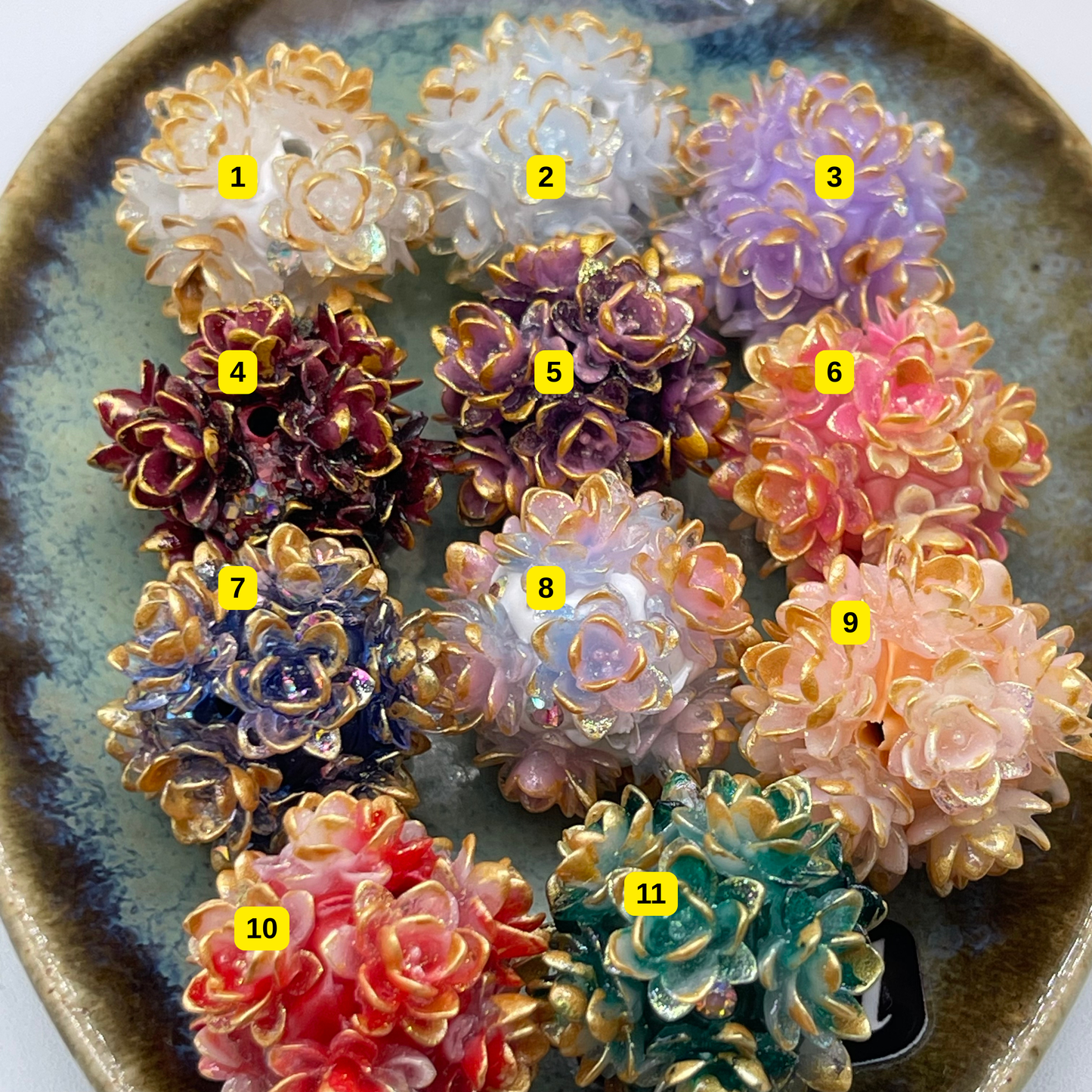 [2] Fancy Round Beads for DIY Pen - KeyChain Phone Chain Crafty Accessories