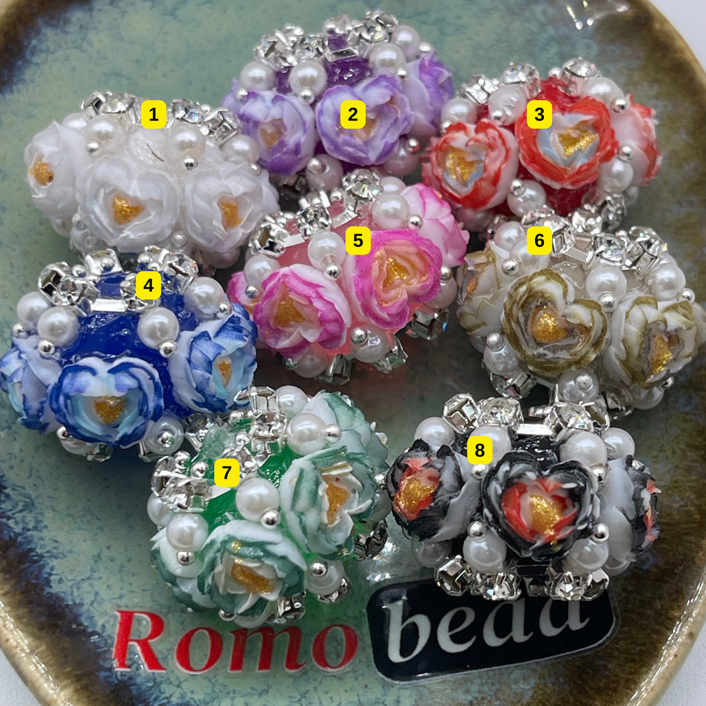 [2] Fancy Round Beads for DIY Pen - KeyChain Phone Chain Crafty Accessories