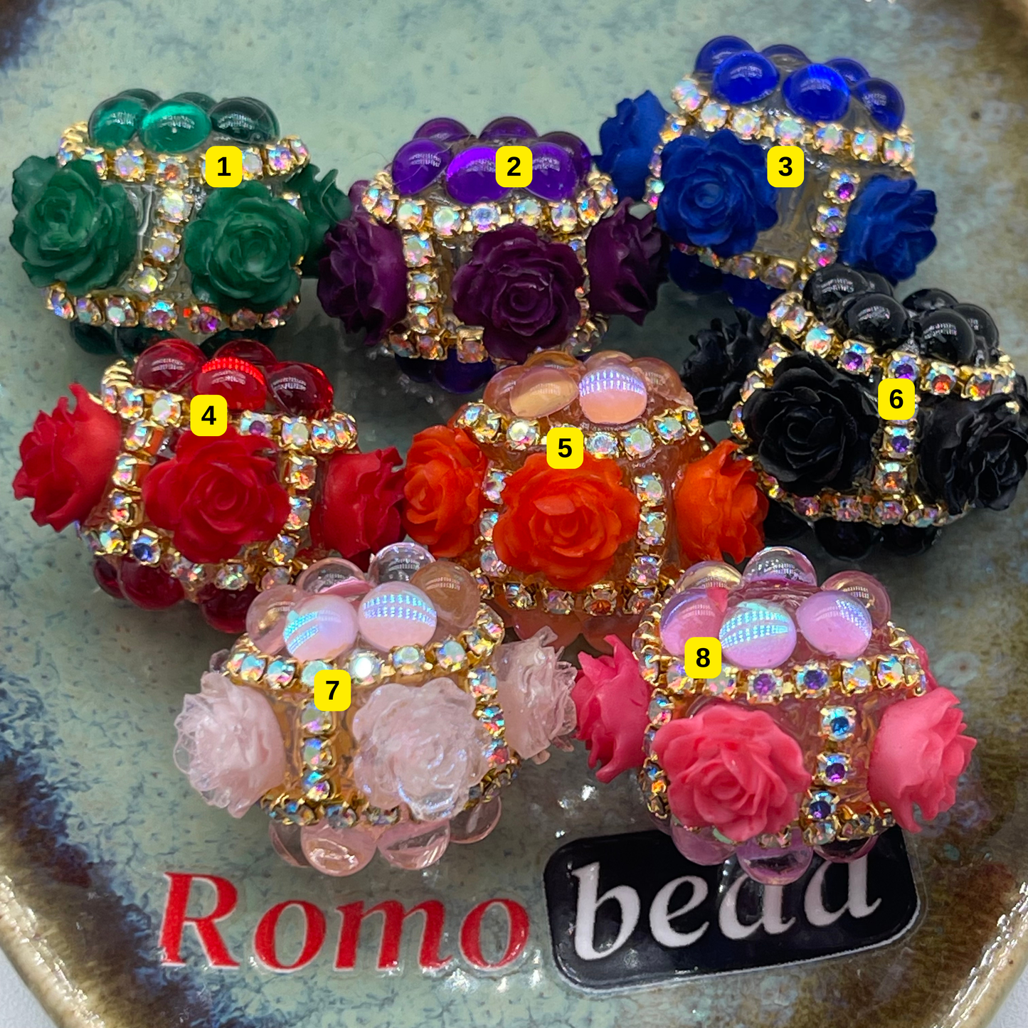 [2] Fancy Round Beads for DIY Pen - KeyChain Phone Chain Crafty Accessories