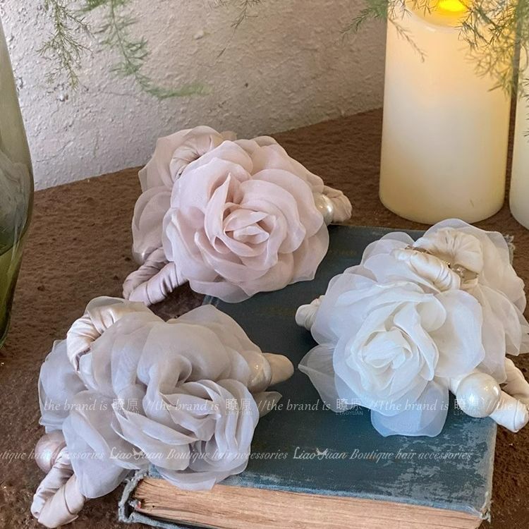 Encounter Spring Day~ Super Immortal Three-dimensional Flower Hairpin Female Head Grab Clip Large Shark Clip 2025 New High-end
