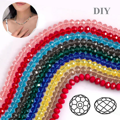 6mm 8mm Flat Bead with Hole in The Middle for Bracelet Necklace Accessories