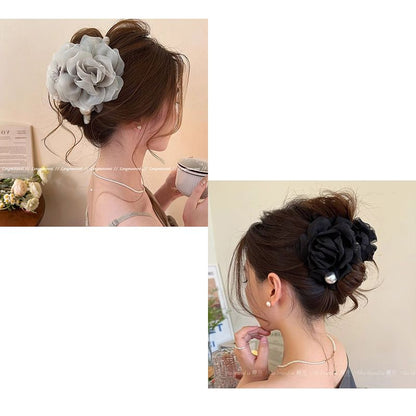 Encounter Spring Day~ Super Immortal Three-dimensional Flower Hairpin Female Head Grab Clip Large Shark Clip 2025 New High-end