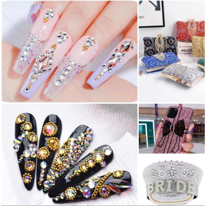 Hot Sell 5000pcs/bag SS16 4mm Flat Back Crystal Non Hotfix Resin Rhinestone for Nail Art DIY