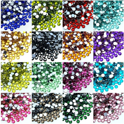 High Quality 1000pcs/bag SS30 6mm Non Hot Fix Strass Flatback Resin Crystal Rhinestone for Garment Clothing