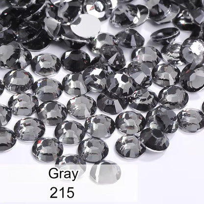 High Quality 1000pcs/bag SS30 6mm Non Hot Fix Strass Flatback Resin Crystal Rhinestone for Garment Clothing