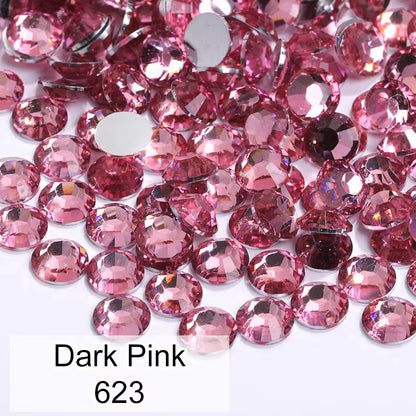 High Quality 1000pcs/bag SS30 6mm Non Hot Fix Strass Flatback Resin Crystal Rhinestone for Garment Clothing