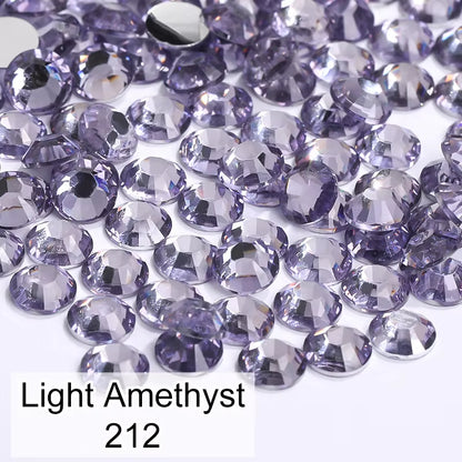 High Quality 1000pcs/bag SS30 6mm Non Hot Fix Strass Flatback Resin Crystal Rhinestone for Garment Clothing