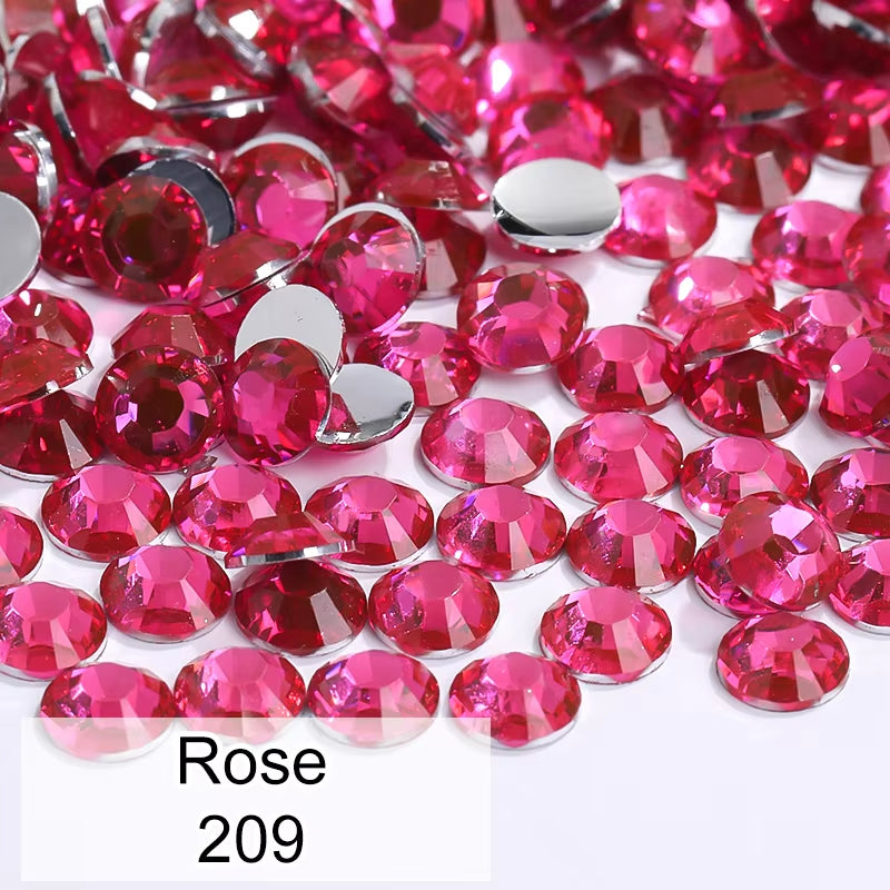 High Quality 1000pcs/bag SS30 6mm Non Hot Fix Strass Flatback Resin Crystal Rhinestone for Garment Clothing