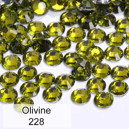 High Quality 1000pcs/bag SS30 6mm Non Hot Fix Strass Flatback Resin Crystal Rhinestone for Garment Clothing