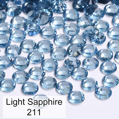 High Quality 1000pcs/bag SS30 6mm Non Hot Fix Strass Flatback Resin Crystal Rhinestone for Garment Clothing
