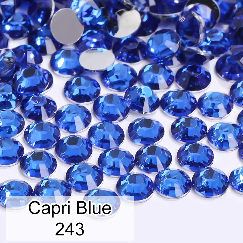 High Quality 1000pcs/bag SS30 6mm Non Hot Fix Strass Flatback Resin Crystal Rhinestone for Garment Clothing
