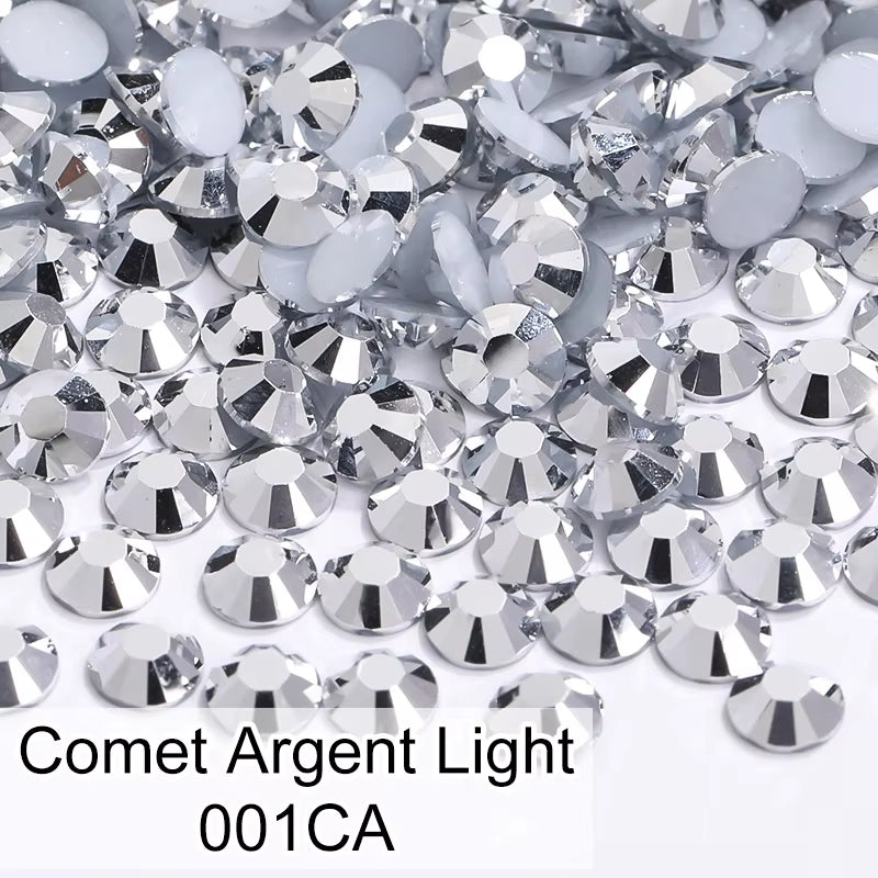 High Quality 1000pcs/bag SS30 6mm Non Hot Fix Strass Flatback Resin Crystal Rhinestone for Garment Clothing