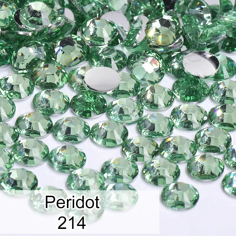 High Quality 1000pcs/bag SS30 6mm Non Hot Fix Strass Flatback Resin Crystal Rhinestone for Garment Clothing