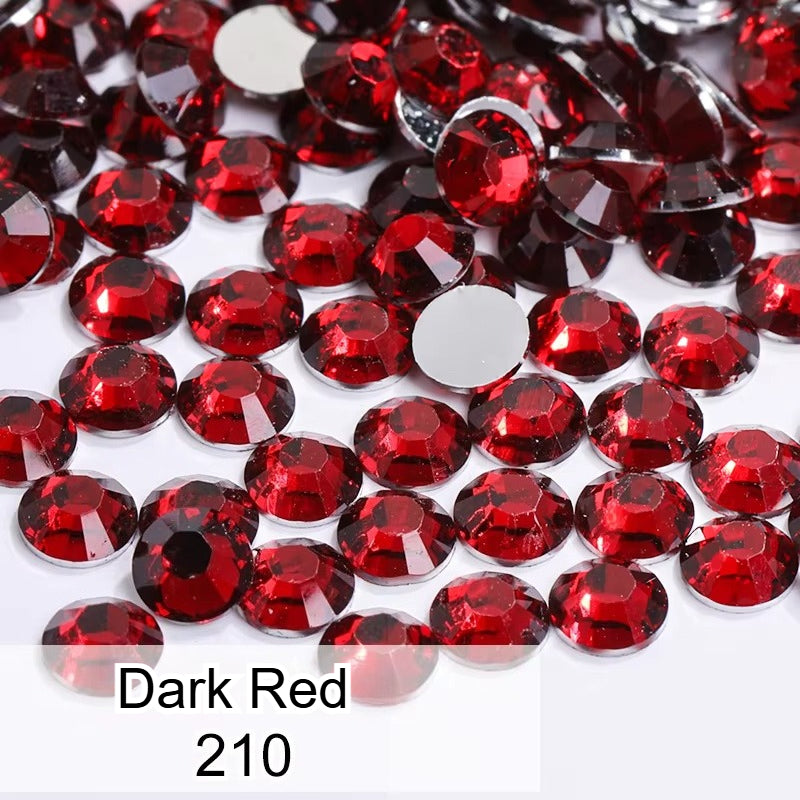 High Quality 1000pcs/bag SS30 6mm Non Hot Fix Strass Flatback Resin Crystal Rhinestone for Garment Clothing